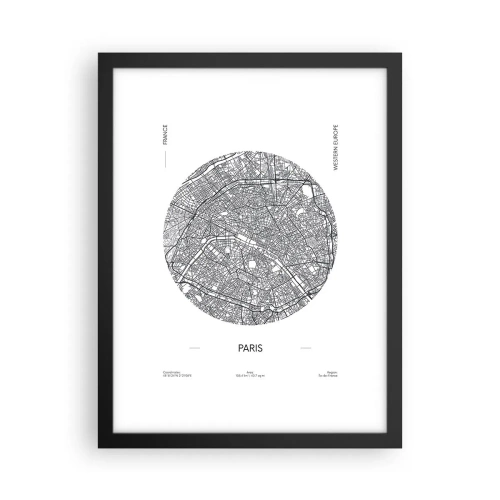 Plakat i sort ramme - Paris' anatomi - 30x40 cm