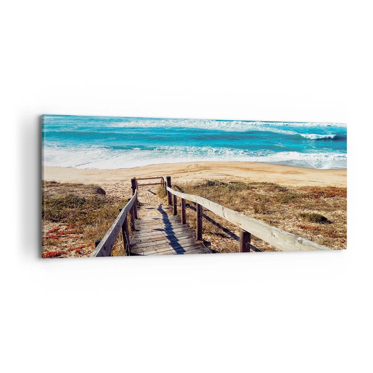 Lærredstryk - Billede på lærred - Løb! - 100x40 cm