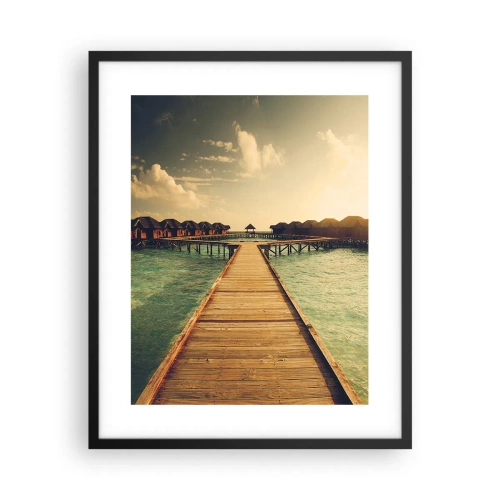 Plakat i sort ramme - En varm invitation - 40x50 cm