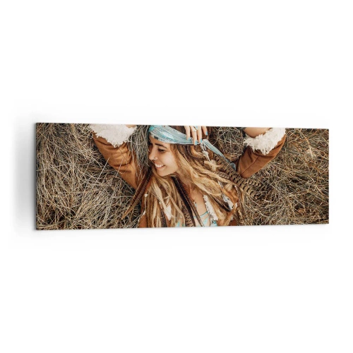 Lærredstryk - Billede på lærred - På vej til kærlighedens sommer - 160x50 cm