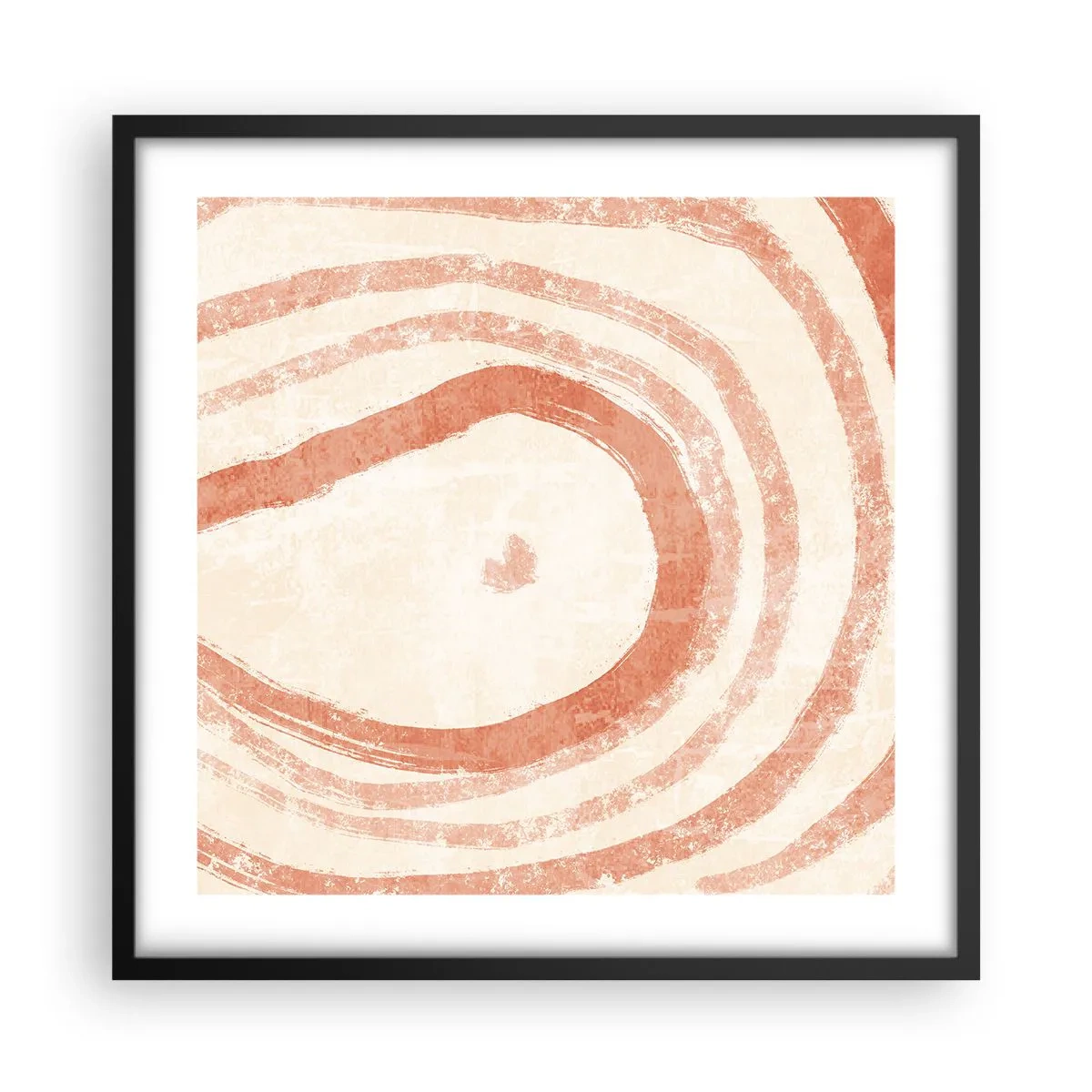 Plakat i sort ramme - Koralcirkler - komposition - 50x50 cm