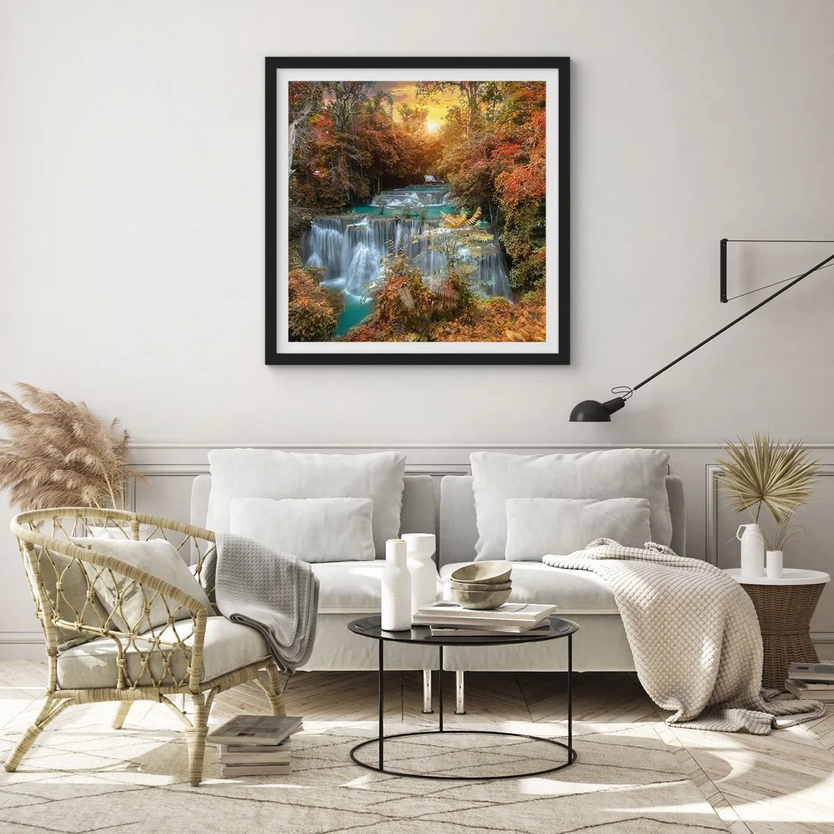 Plakat i sort ramme - Skovens skjulte skat - 50x50 cm