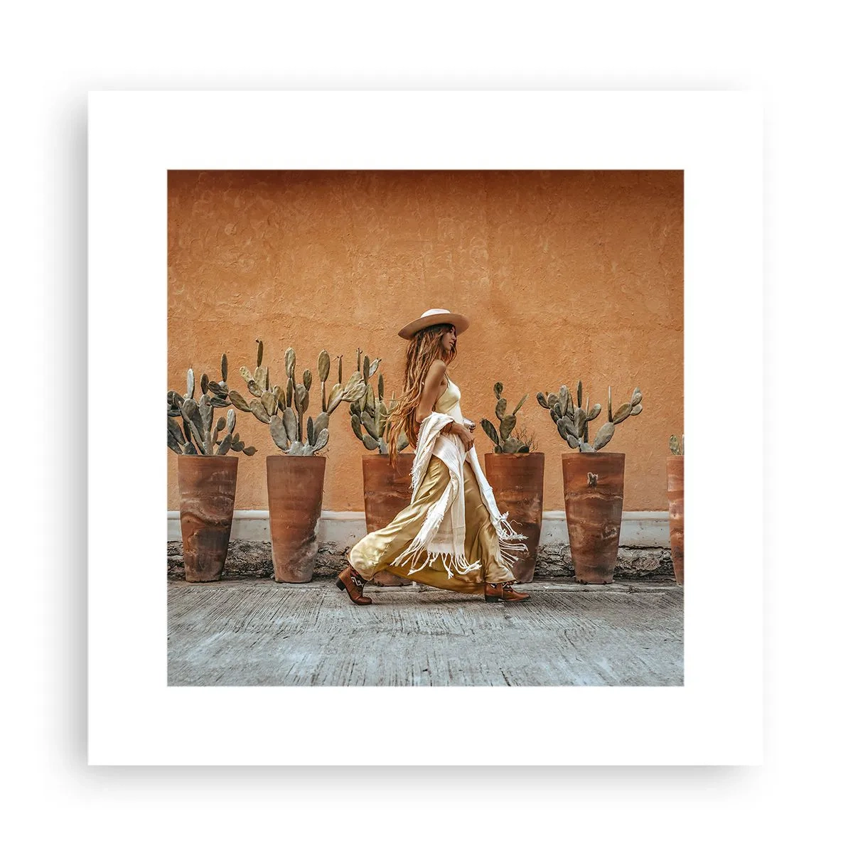 Plakat - I en hippieagtig stil - 30x30 cm