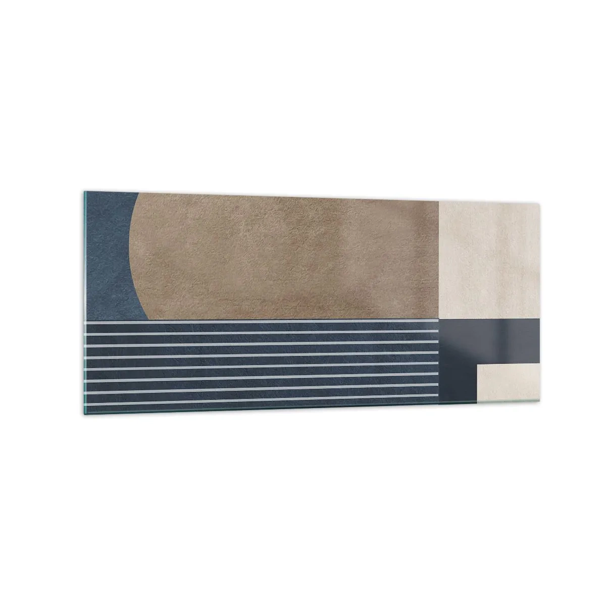 Billede på glas - En komposition af enkelhed og rundhed - 120x50 cm