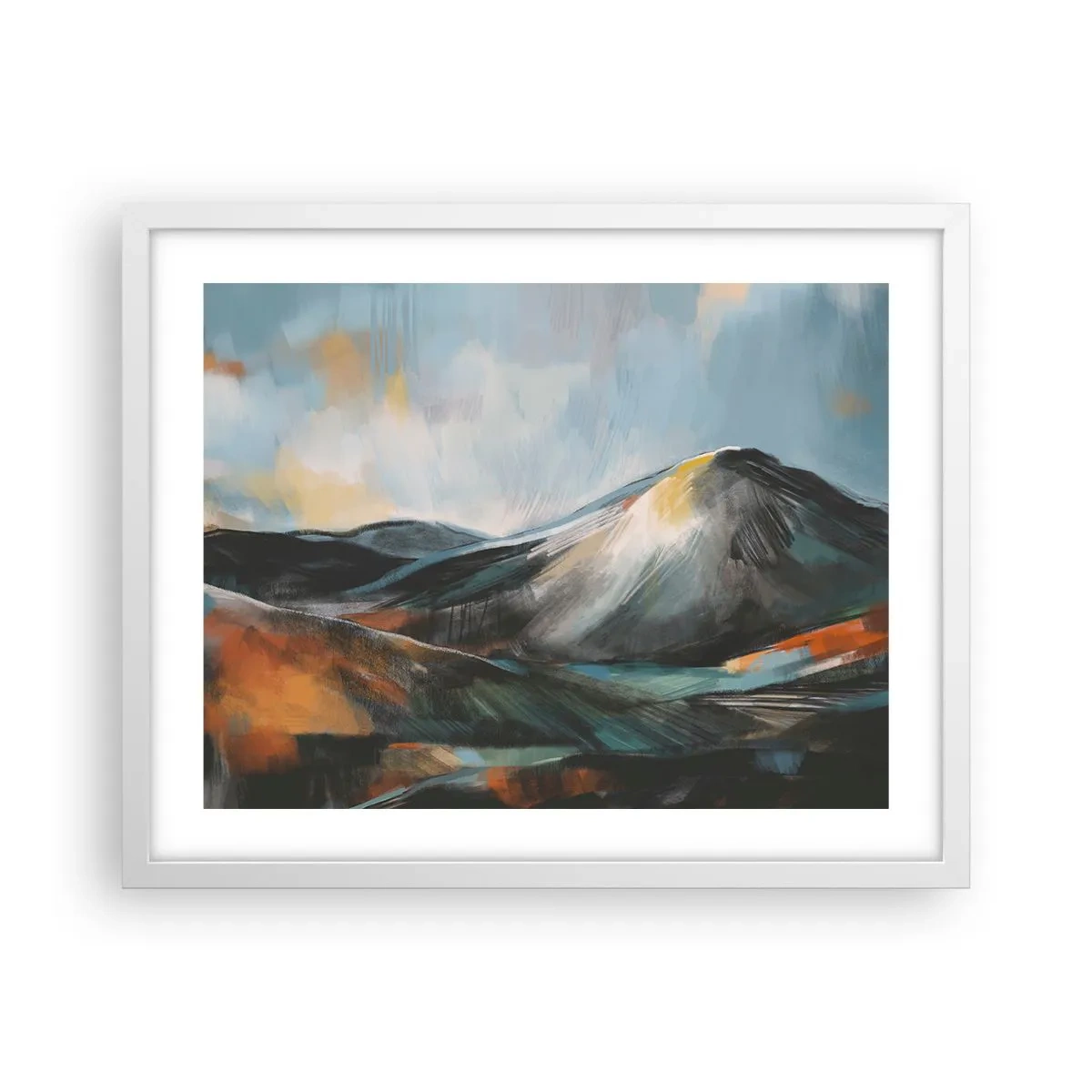 Plakat i hvid ramme - Rå og smuk - 50x40 cm