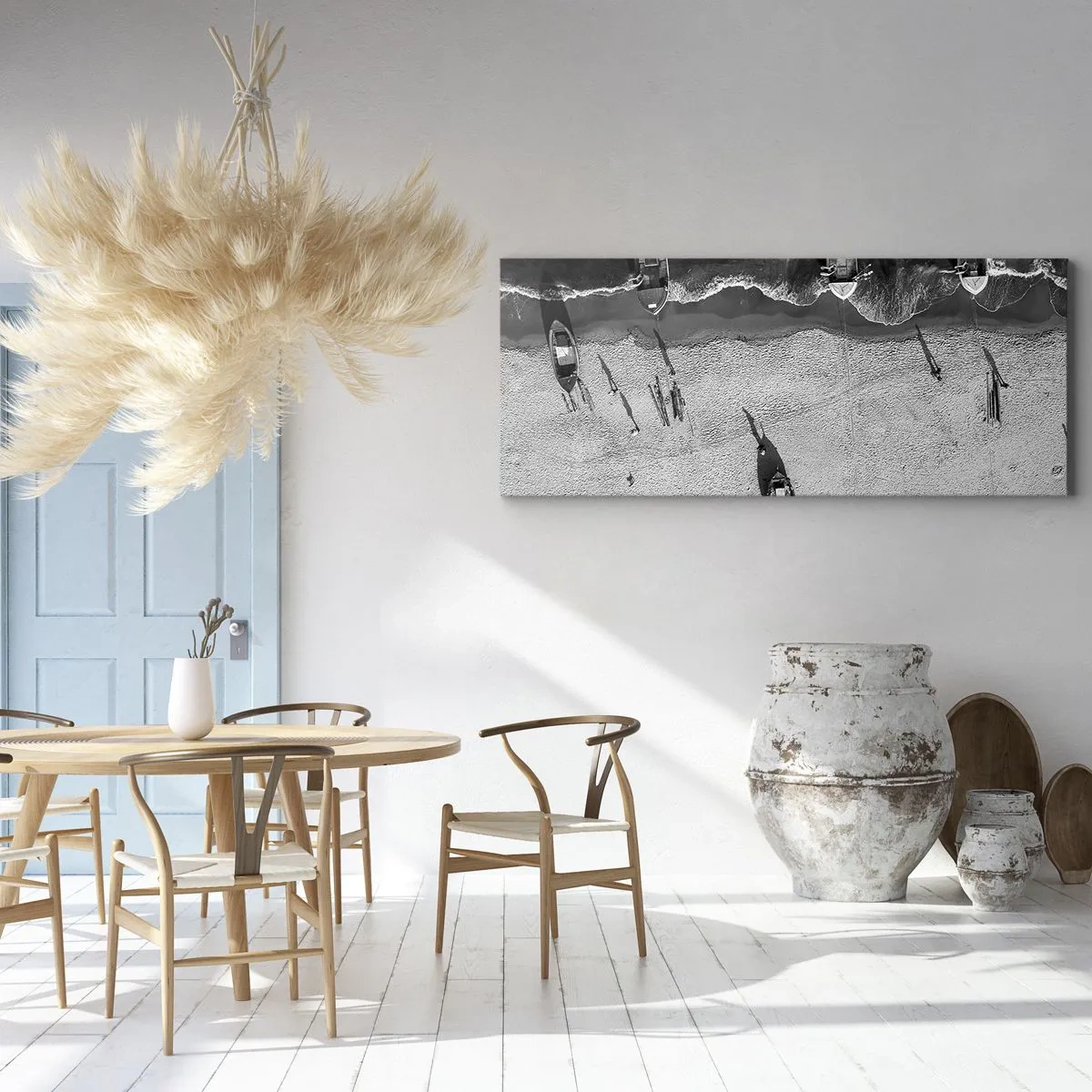 Lærredstryk - Billede på lærred - Stadig på kysten... - 140x50 cm