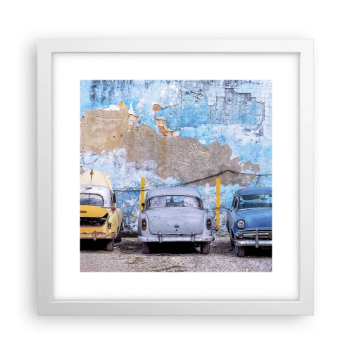 Plakat i hvid ramme - Møde for veteraner - 30x30 cm