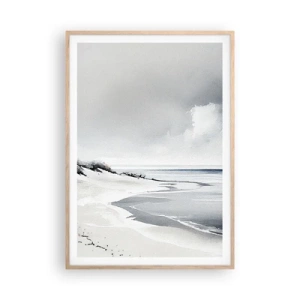 Plakat i ramme af lyst egetræ - Altid sammen - 70x100 cm