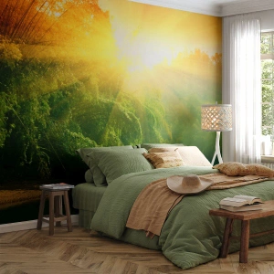 Fototapet Premium Sand - Drukner i sol og skygge - Troperne, Landskab, Sol - 100x70 cm