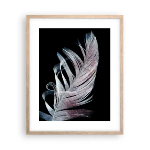 Plakat i ramme af lyst egetræ - Tænk om berøring - 40x50 cm