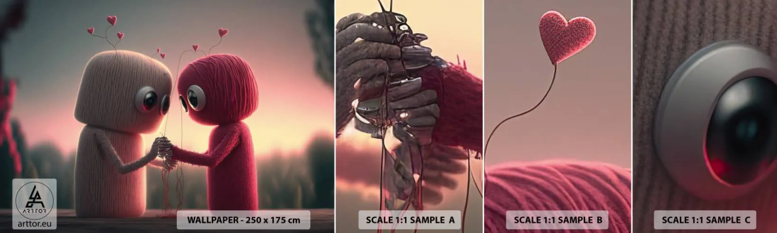 Fototapet Prøve Standard Eco - Alle har lov til at elske - Uld, Børns, Elsker - 100x30 cm