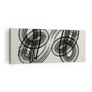 Lærredstryk - Billede på lærred - Det kom ud spontant - 120x50 cm