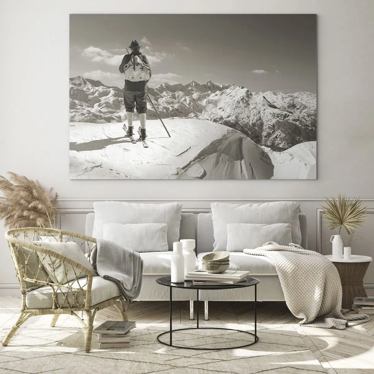 Billede på glas - Og bjergene er de samme - 120x80 cm