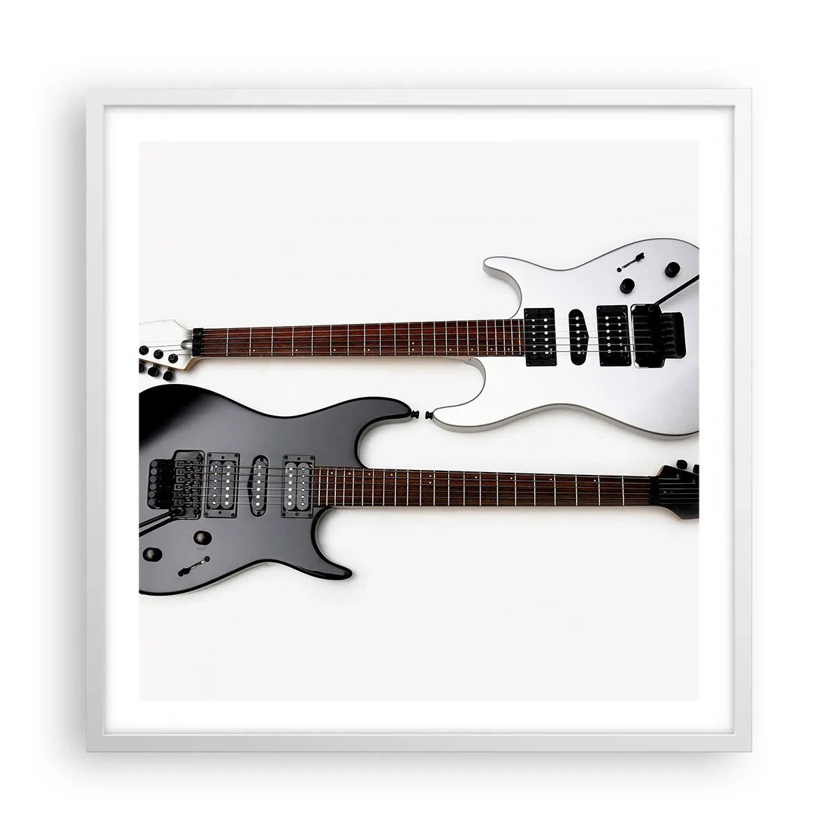 Plakat i hvid ramme - Harmoni af former - 60x60 cm