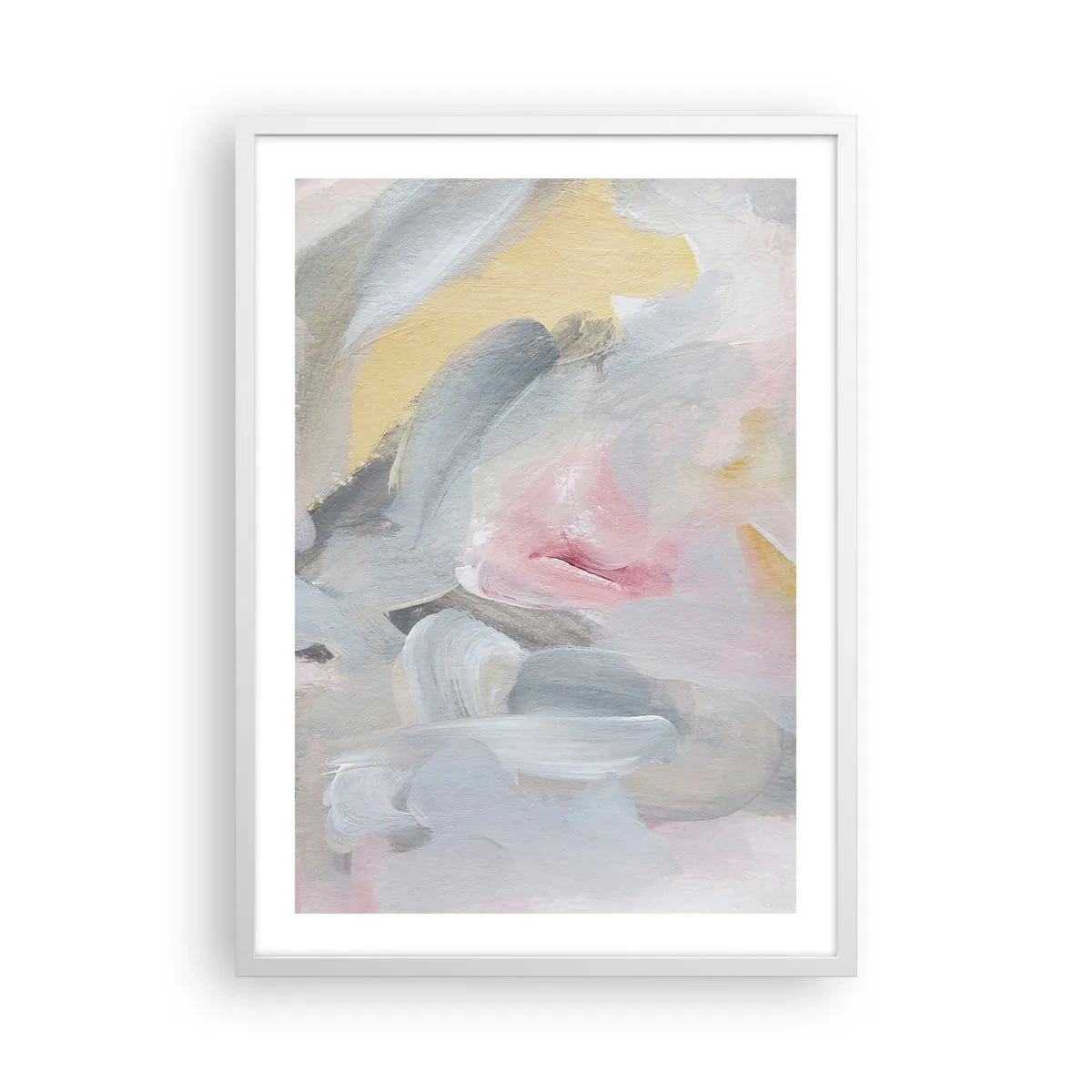 Plakat i hvid ramme - I en pastelfarvet verden - 50x70 cm