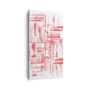 Lærredstryk - Billede på lærred - Rød by - 55x100 cm