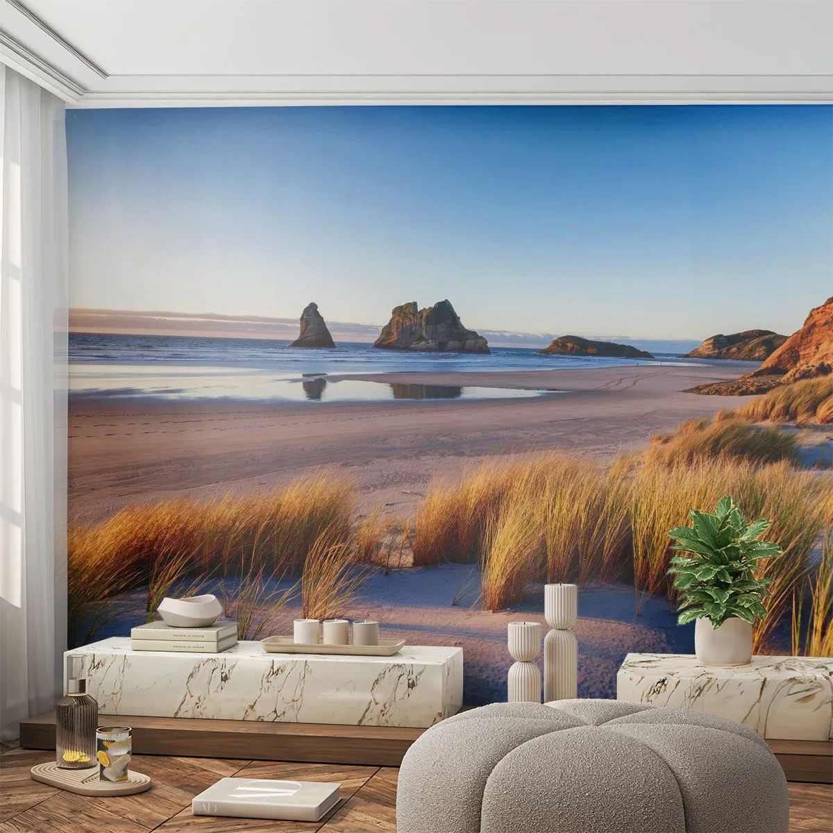 Fototapet Premium Sand - For dem, der søger ro - Klitter, Strand, Natur - 100x70 cm