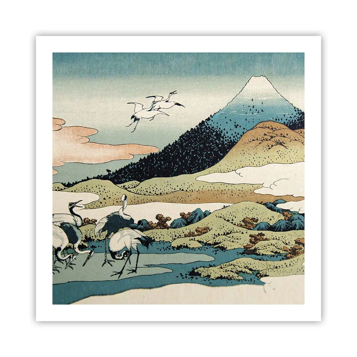 Plakat - I japansk ånd - 60x60 cm