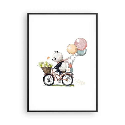 Plakat i sort ramme - Glædelig dag - 70x100 cm
