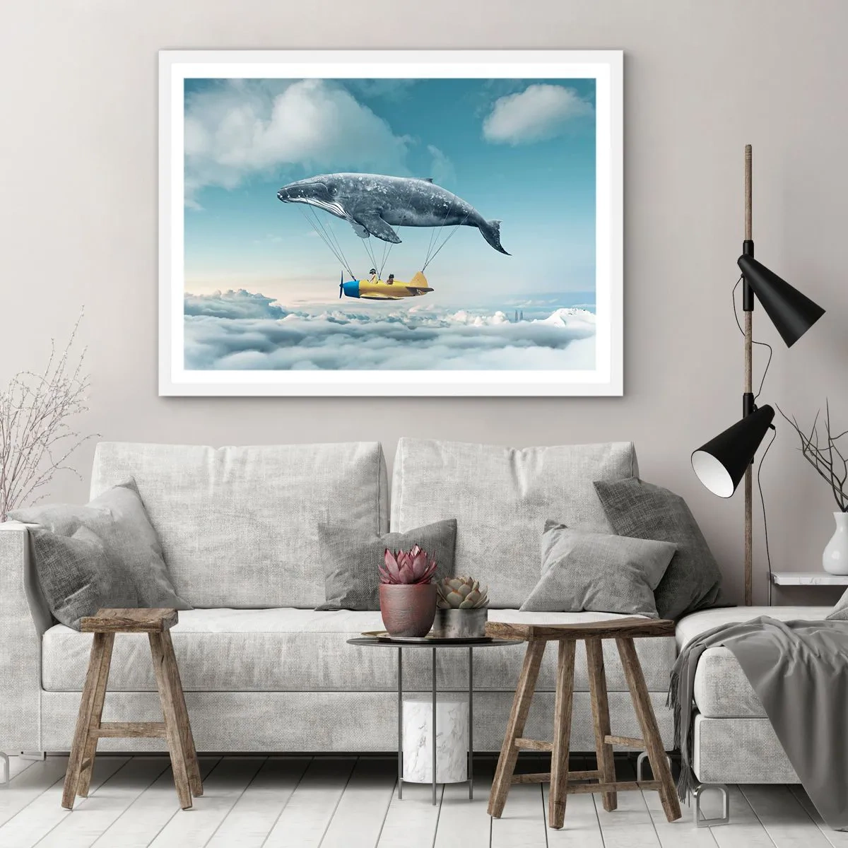 Plakat i hvid ramme - Hvorfor ikke? - 91x61 cm