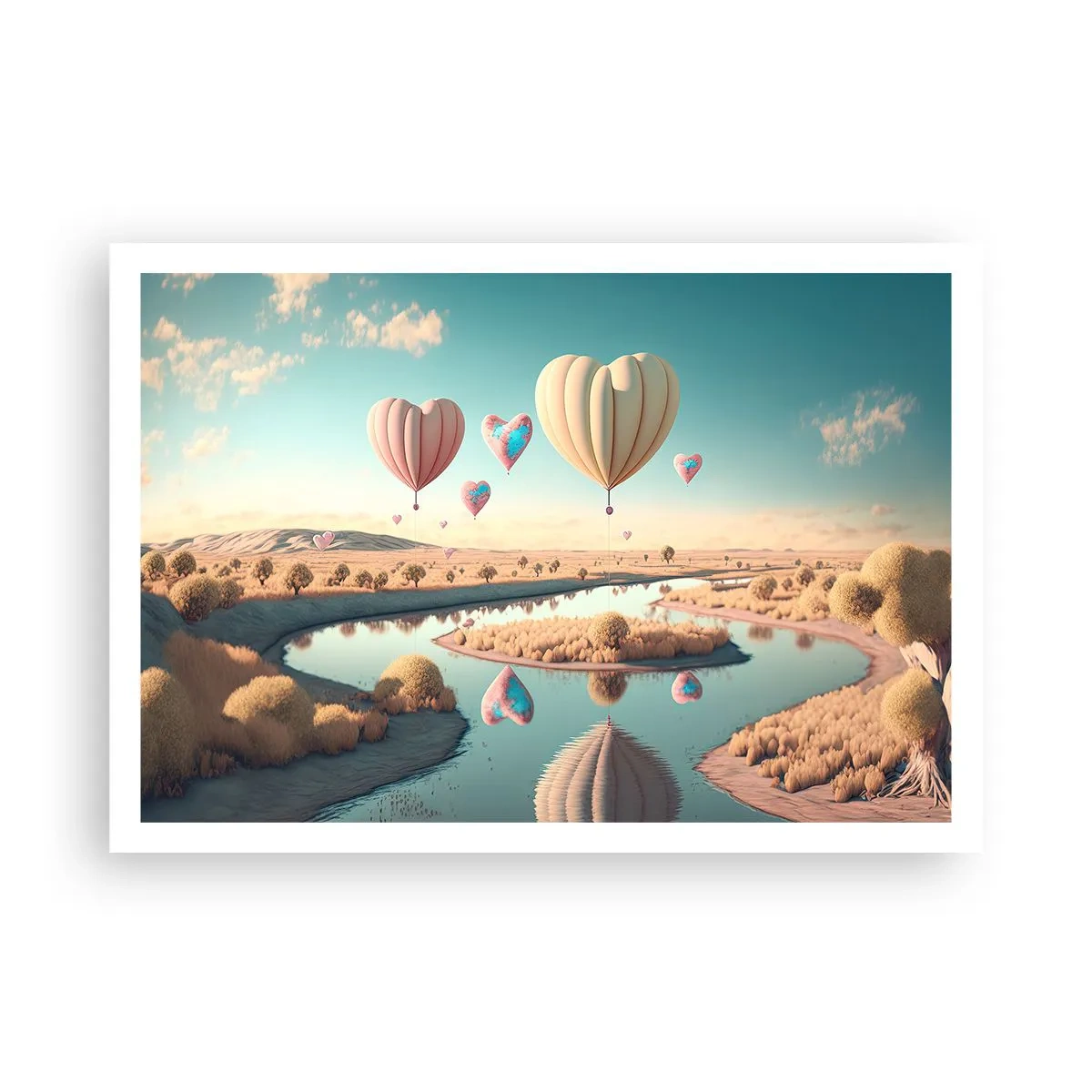 Plakat - Kærlighed lader dig svæve - 100x70 cm
