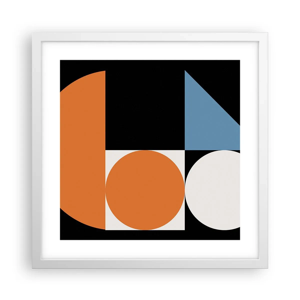 Plakat i hvid ramme - System til figurer - 40x40 cm