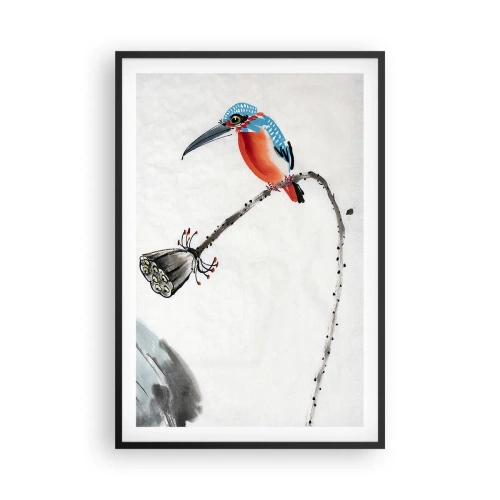 Plakat i sort ramme - Engenes liv - 61x91 cm