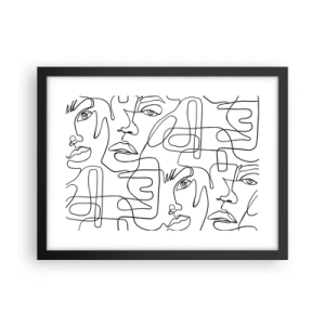 Plakat i sort ramme - I sammenfiltrede følelser - 40x30 cm