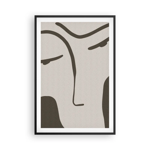 Plakat i sort ramme - Som fra et Modigliani-maleri - 61x91 cm