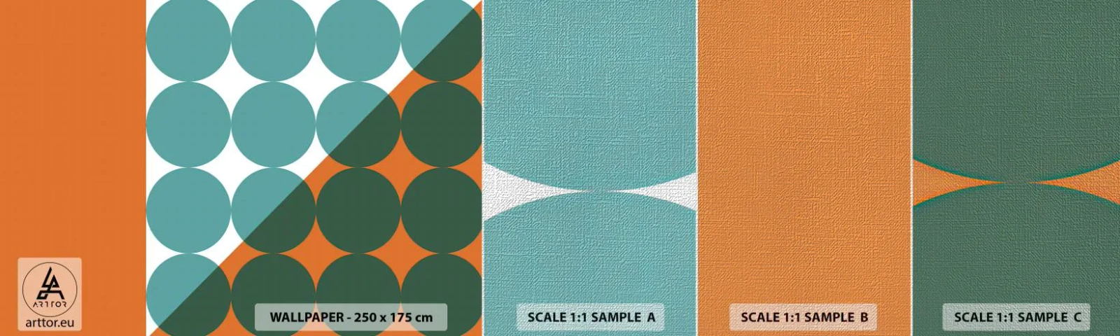 Prøve Fototapet Premium Canvas - Op og over - Abstraktion, Stykke, Grafik - 100x30 cm