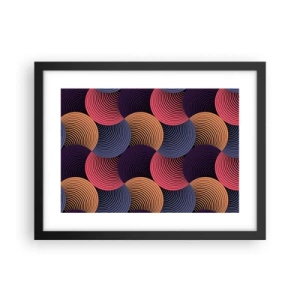 Plakat i sort ramme - I en cirkulær rytme - 40x30 cm