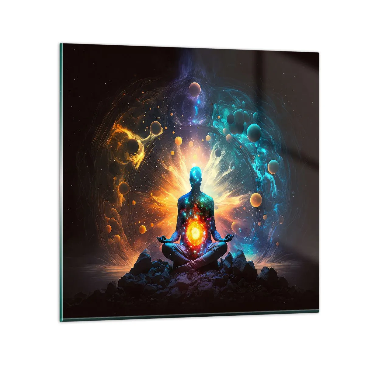 Billede på glas - Kosmisk ro - 70x70 cm