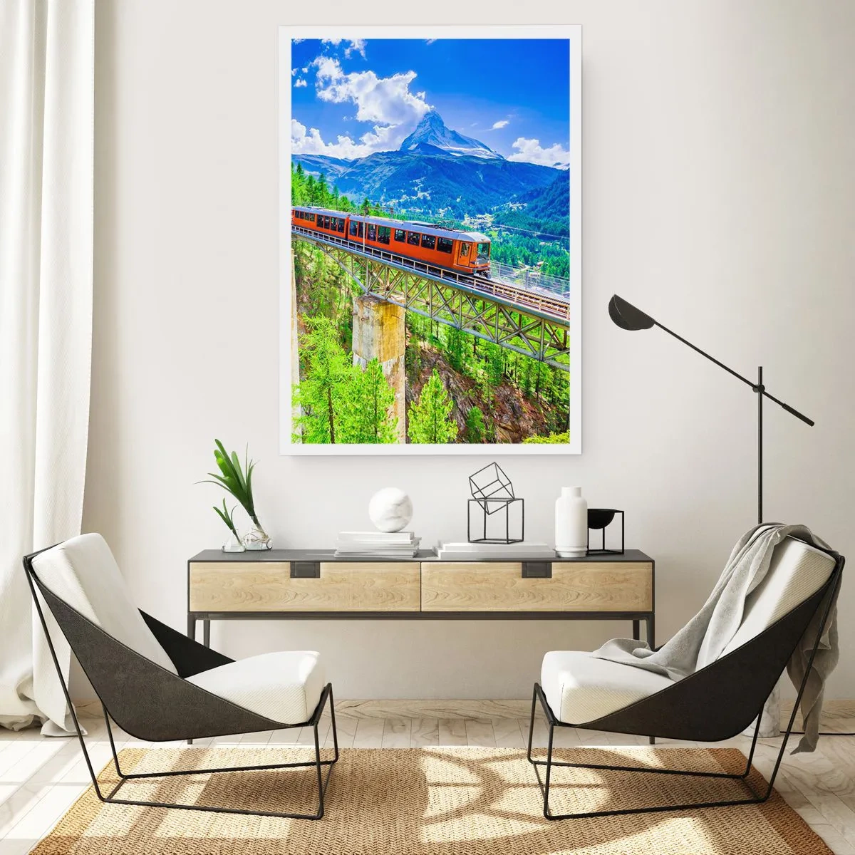 Plakat - Jernbane til Alperne - 61x91 cm