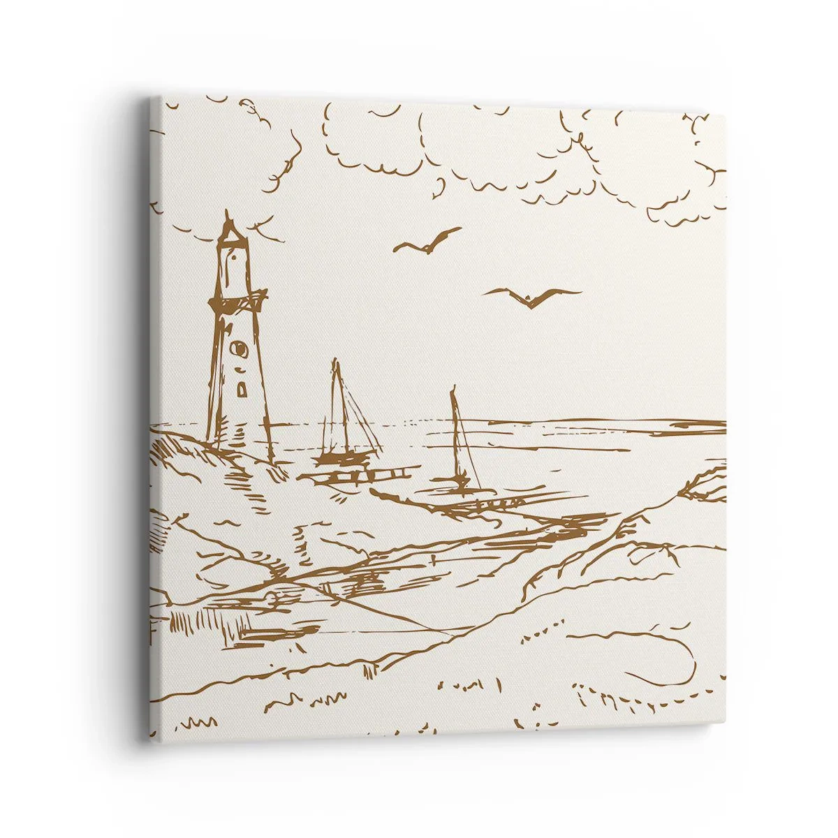 Lærredstryk - Billede på lærred - Oversigt over sommerminder - 40x40 cm