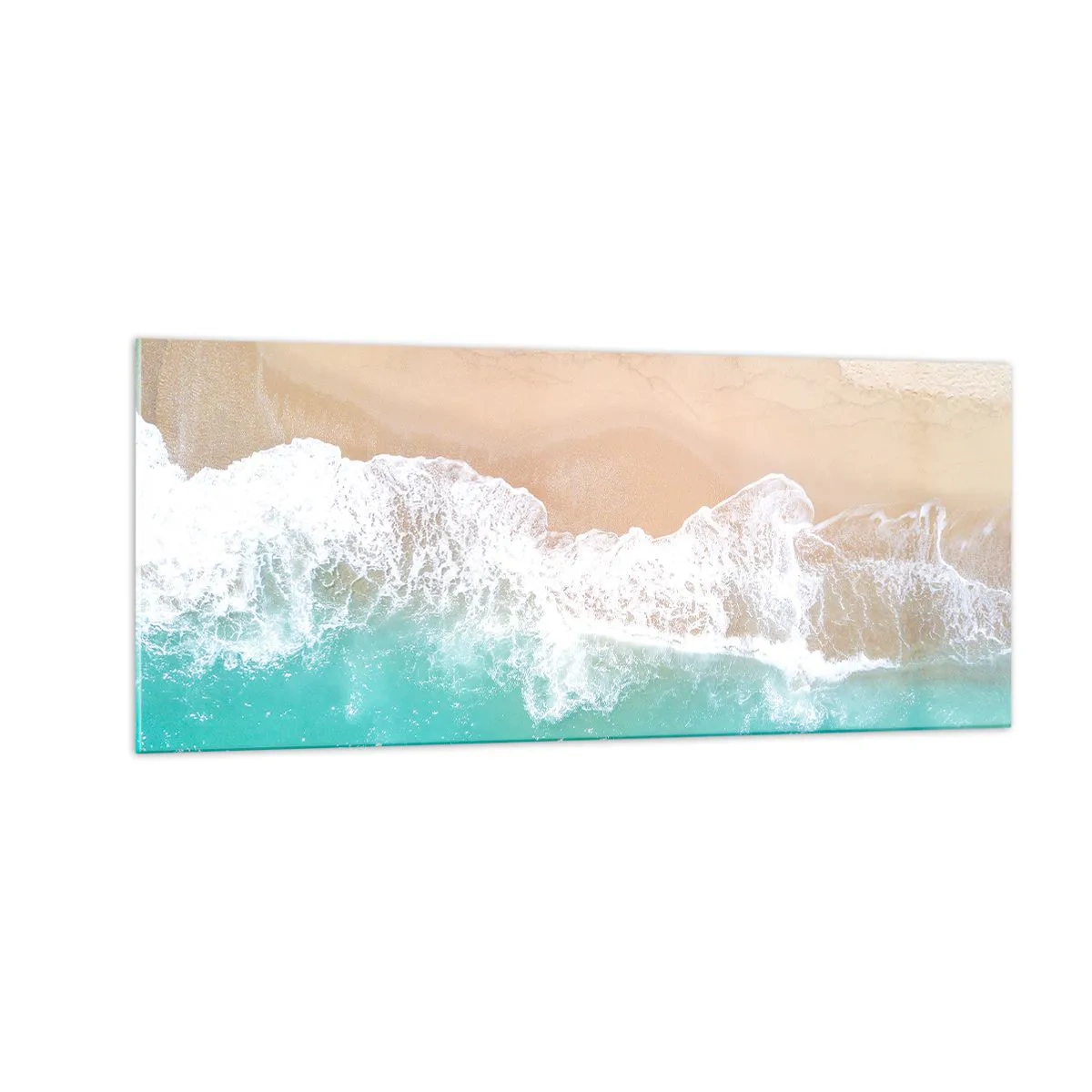 Billede på glas - Kærlig berøring - 100x40 cm