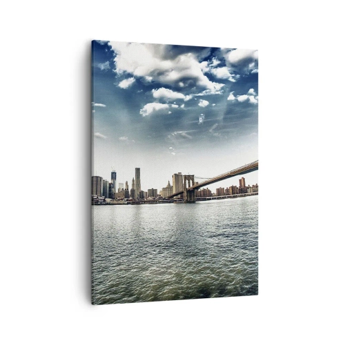 Lærredstryk - Billede på lærred - Glas ø - 50x70 cm