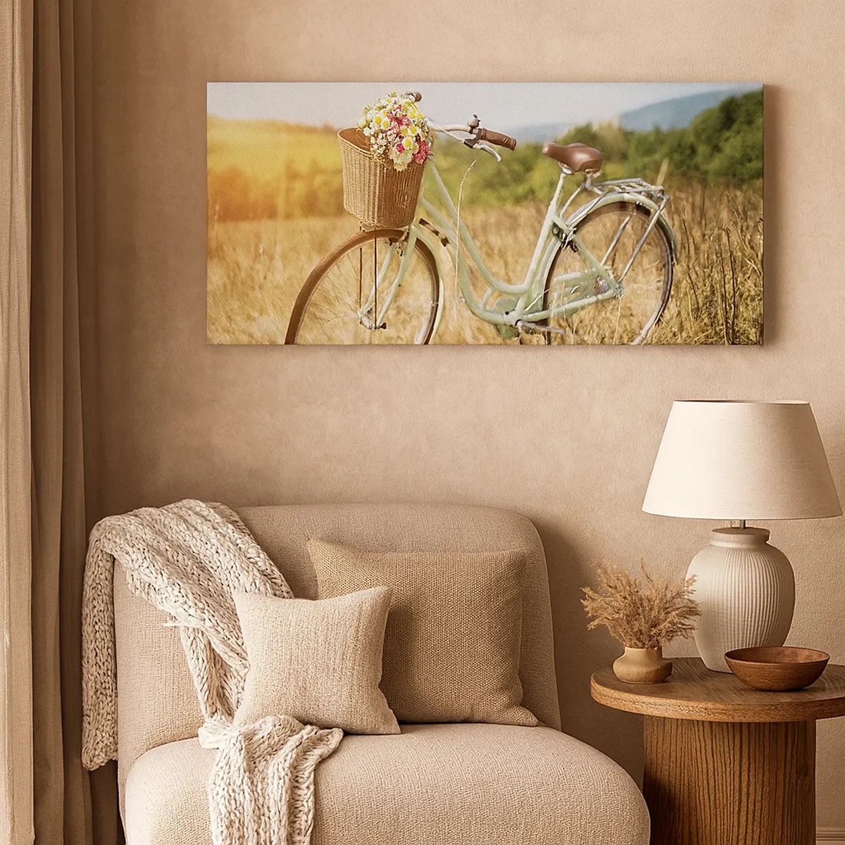 Lærredstryk - Billede på lærred - Jeg bliver her et stykke tid - 30x30 cm