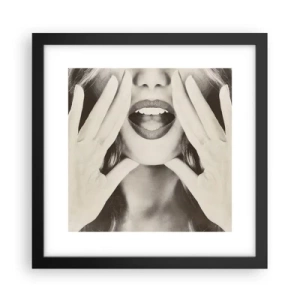 Plakat i sort ramme - Jeg er på vej! - 30x30 cm