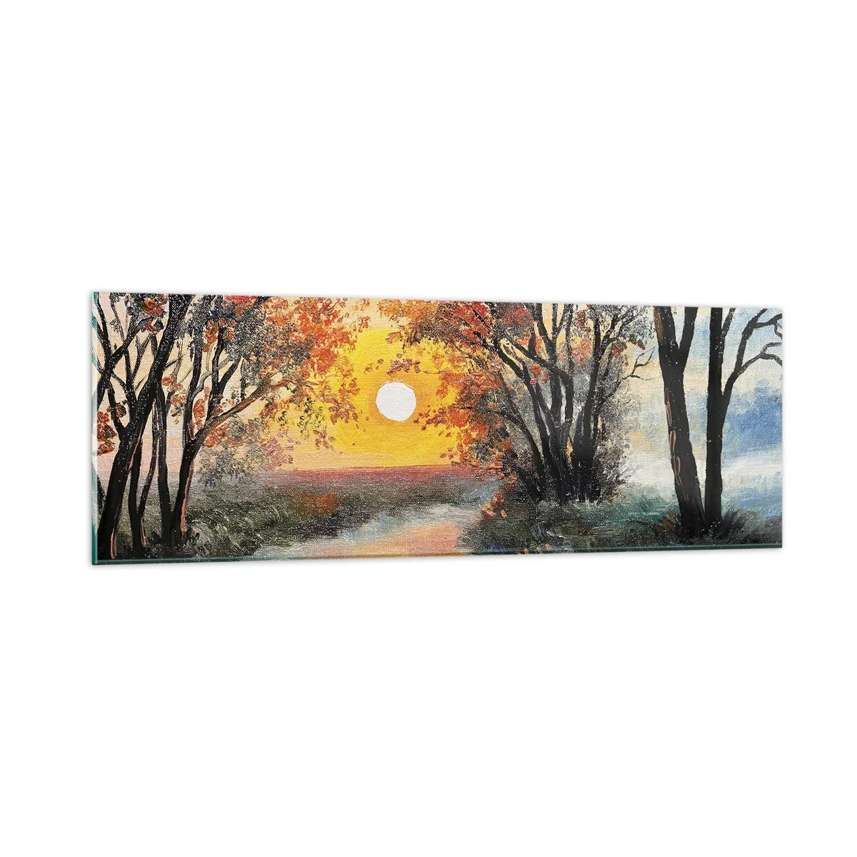 Billede på glas - Efterårs atmosfære - 90x30 cm