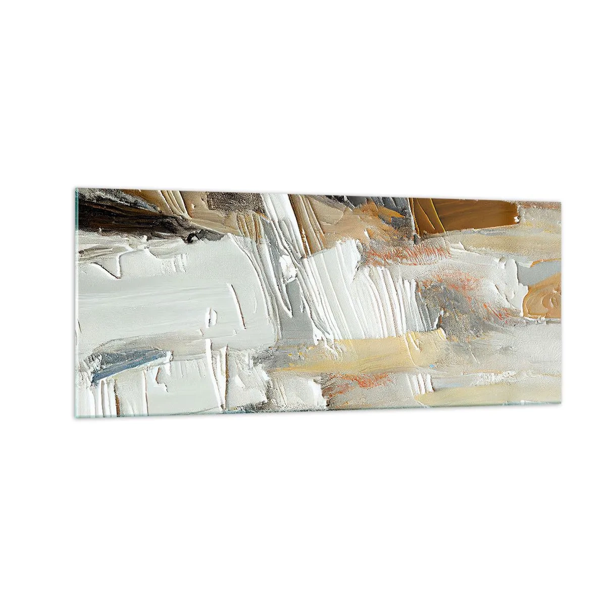 Billede på glas - Farverige lagdelinger - 100x40 cm