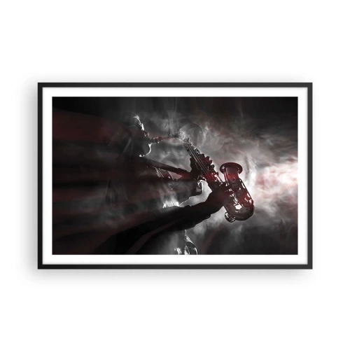 Plakat i sort ramme - I jazzens dampe - 91x61 cm