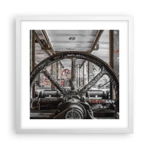 Plakat i hvid ramme - Fabrikkens hemmelige liv - 40x40 cm