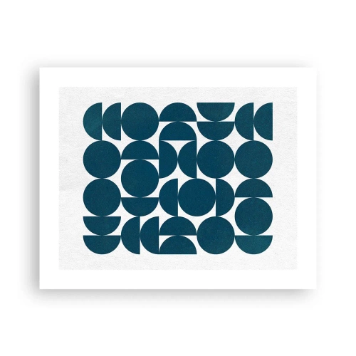 Plakat - Cirkler og halvcirkler - 50x40 cm