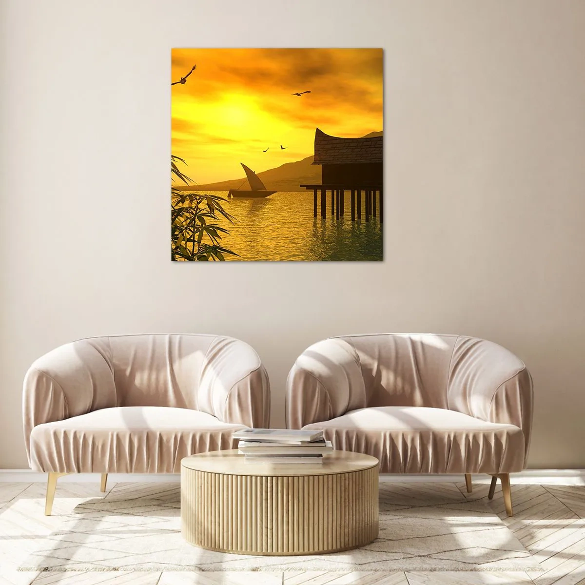 Billede på glas - Ønsket fred - 70x70 cm