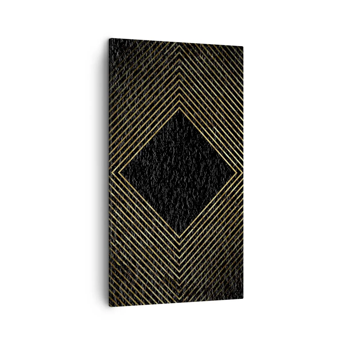 Lærredstryk - Billede på lærred - Geometri i glamour-stil - 45x80 cm
