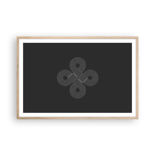Plakat i ramme af lyst egetræ - I den keltiske ånd - 91x61 cm