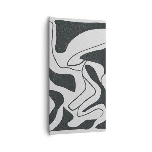 Lærredstryk - Billede på lærred - Abstrakt leg i en labyrint - 65x120 cm