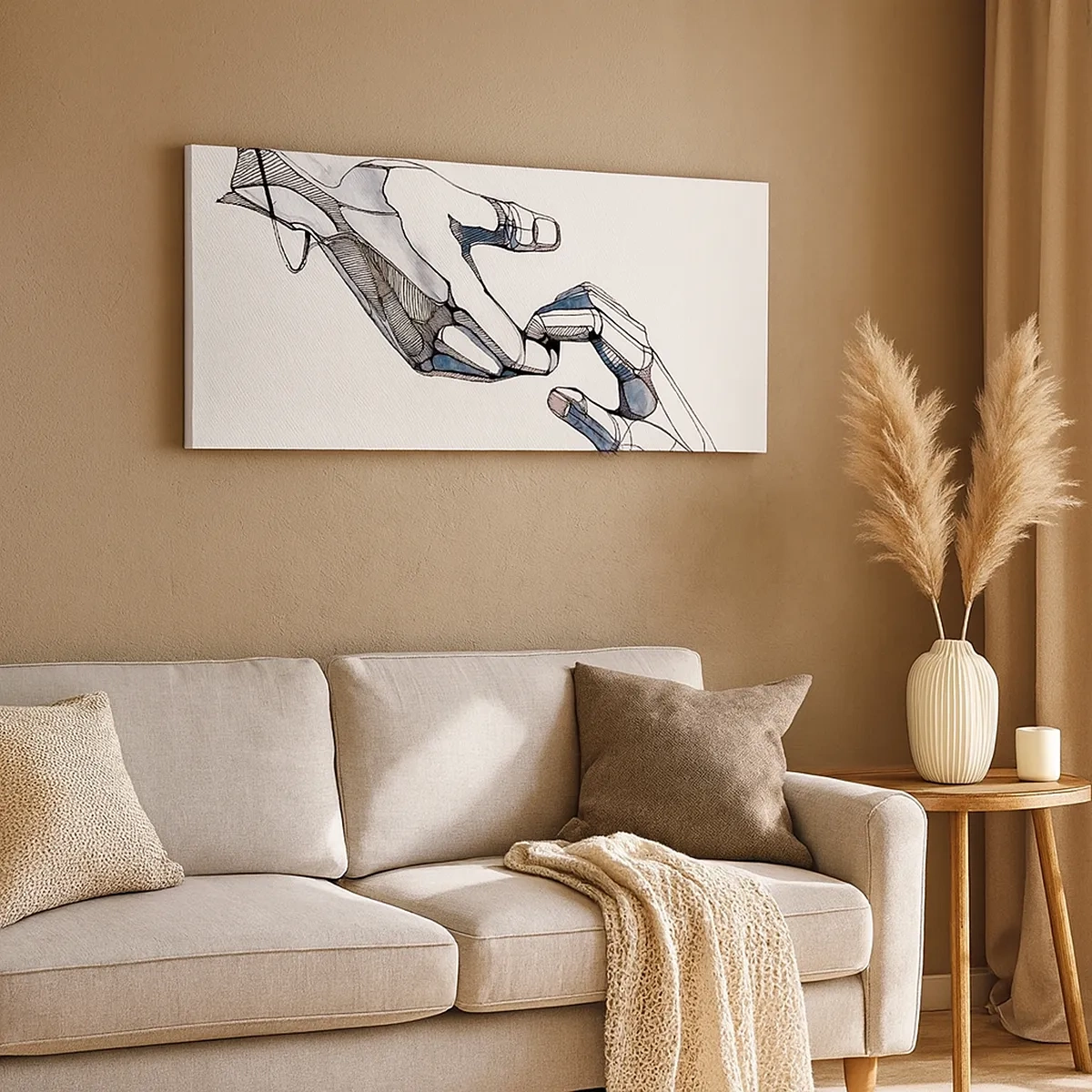 Lærredstryk - Billede på lærred - En god gestus - 30x30 cm