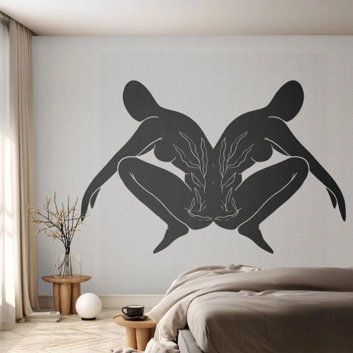 Fototapet Standard Eco - En delt sjæl - Mennesker, Minimalistisk, Tvillinger - 200x140 cm