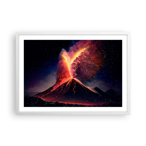 Plakat i hvid ramme - Skønhed og rædsel - 70x50 cm